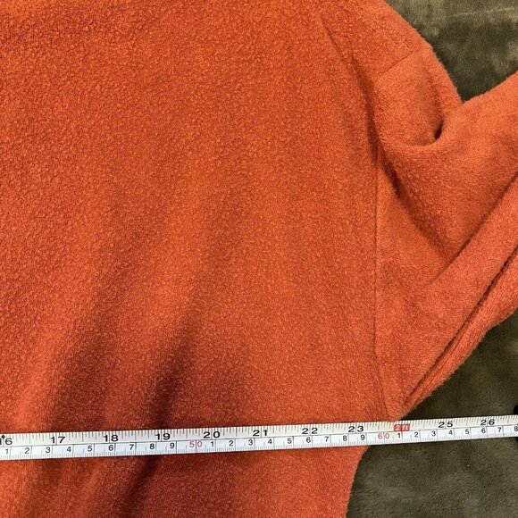 Universal Thread Orange Size XL Women's Textured Fleece Sweatshirt Crew Neck - Picture 10 of 10